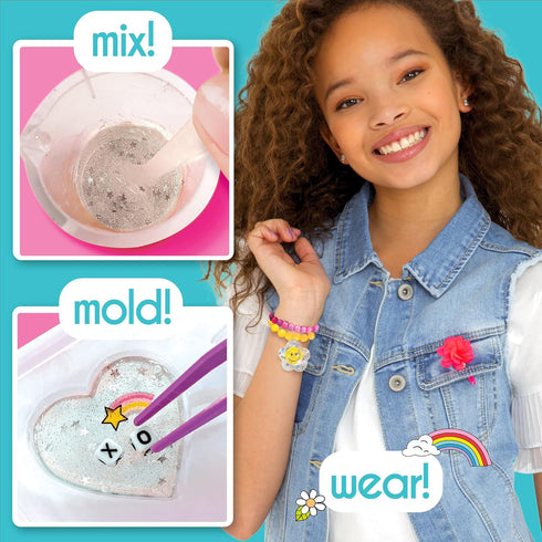 Just My Style Sparkling Jelly Jewelry, Make Your Own Squishy Jewelry, Create 25 Pieces of Jelly Jewelry, Fun Weekend or Sleepover Activity, Great ...