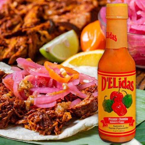 D'ELidas Habanero Hot Sauce, Natural Habanero Pepper Hot Sauce, Chombo Picante Sauce #1 in Panama, Non-GMO, Keto Friendly Food Habanero Sauce, 5 F...