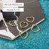 FASHEWELRY 5Pcs Brass Heart Connectors Charms 14K Gold Filled Heart Linking Rings Golden Heart Open Bezels for Permanent Jewelry Bracelet Necklace...