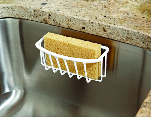 Kitchen Details Suction Cup Sponge Holder | Sink Caddy | Storage & Organization | Rust Resistant | White...