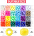 24 Colors Pony Beads for Bracelets, 6x9mm Large Plastic Pony Beads Set Kandi Beads Friendship Bracelet Making Kit for DIY Crafts and Jewelry Makin...