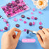 90pcs Acrylic Flower Beads Hot Pink Black Plastic Beads Vintage Rose Tulip Flower Loose Beads for DIY Bracelets Necklace Key Chains Jewelry Making...