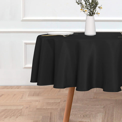 sancua Round Tablecloth - 60 Inch - Water Resistant Spill Proof Washable Polyester Table Cloth Decorative Fabric Table Cover for Dining, Buffet Pa...