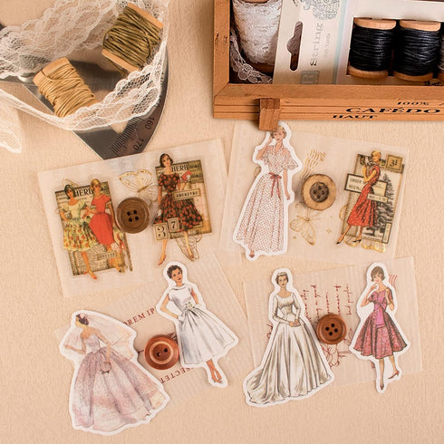 110Pcs Vintage Washi Stickers for Scrapbooking Supplies, People Scrapbook Stickers for Journaling, Junk Journal Bullet Kit Adults Friends Clearanc...