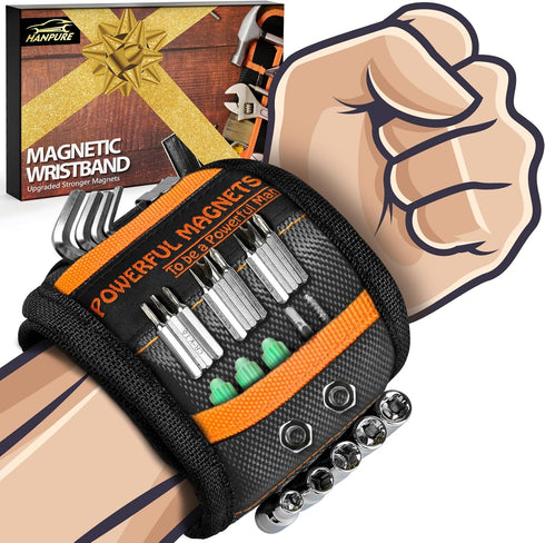 Tools Gifts for Men Stocking Stuffers Christmas - Magnetic Wristband for Holding Screws Wrist Magnet Tool Belt Holder Cool Gadgets for Men Birthda...