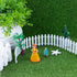 AUEAR, 35 Inch Long Mini Fairy Garden Fence Wood Ornament Wooden Decorative Miniature Picket Fence for Dollhouse DIY Crafts Project (White, 4-Pack...