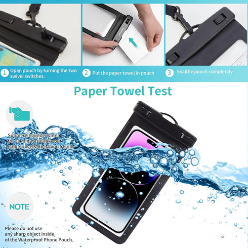 GoGo Deepsea Waterproof Phone Pouch, IP68 Waterproof Phone Case, Underwater Vacation Cellphone Dry Bag Up to 7.2" for Samsung Galaxy Pixel, iPhone...