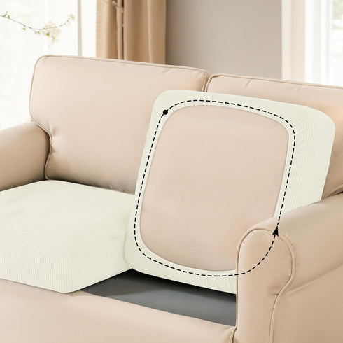 SUBRTEX Couch Slipcover RV Seater Slip Loveseat Stretch Durable Sofa Cushion Cover Spandex Elastic Furniture Protector for Settee Seat for Replace...