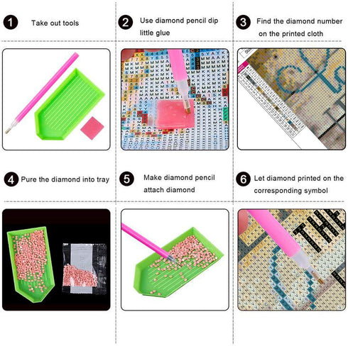 UPINS DIY 5D Love Diamond Art Painting Kit for Adults, Love Theme Round Full Drill Craft Diamond Dots Painting Canvas Supply for Home Wall Decor, ...