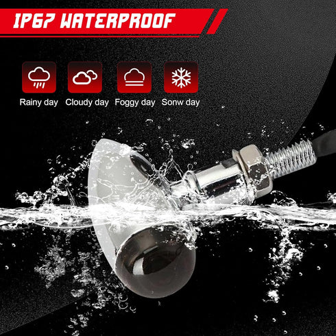 INNOGLOW Motorcycle Bullet Turn Signals Light Universal Front Rear Blinker Indicator for Suzuki Yamaha Kawasaki Harley Davidson Choppers/Cruisers ...