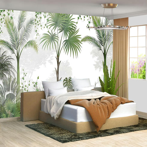 FENDROM Tropical Green Plant Tapestry Wall Hanging, Palm Tree Leaves Rainforest Jungle Nature Room Wall Art Tapestries Forest Aesthetic for Bedroo...