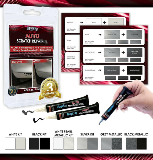 MagicEzy Auto Scratch RepairEzy - (Black Kit) Touch Up Paint for Car Scratches and Chip Repairs | All Makes and Models | No Need for Factory Color...