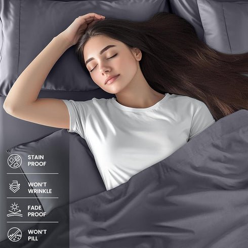 Utopia Bedding Twin Sheet Set – 3 Piece Bed Sheets for Twin Size Bed, Soft and Breathable Microfiber, Includes 1 Fitted Sheet, 1 Flat Sheet and 1 ...