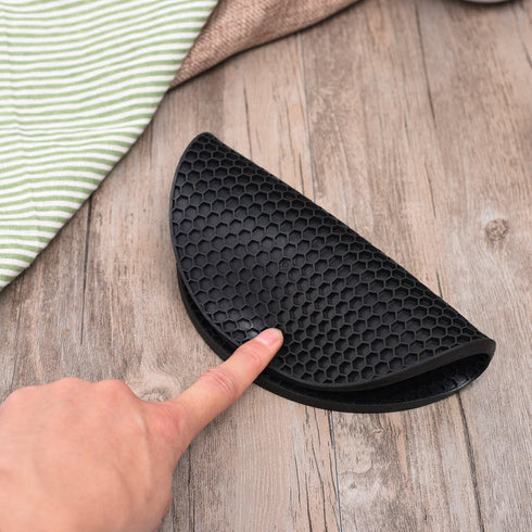 Silicone Trivet Mats Round Pot Holder 5Pcs Multi-Purpose Hot Pot Mats Hot Pad Jar Opener Spoon Rest Heat Resistant Non-Slip Durable Flexible Dishw...