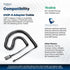 TruVoice U10P-S Adapter for Plantronics and TruVoice Quick Disconnect (QD) Headsets - RJ9 Jack is Compatible With Yealink, Grandstream and Snom De...