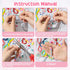 WATINC 286Pcs DIY Keychain Making Crafts Kits Adjustable Letter Heart Shape 6mm Pony Transparent Beads Key Ring Bracelet Supplies Jewelry Making K...