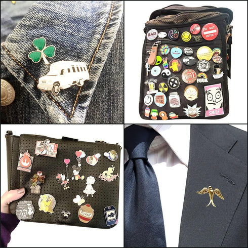 yuntop 30 Pieces Metal Locking Pin Backs Locking Pin Keepers Locking Backs for Disney Pins Locking Clasp Lapel Pin Backs Locking No Tool Required ...