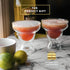 Dragon Glassware Margarita Glasses - 12 oz Clear Double Wall Stemless Margarita Glasses Set of 2 - Insulated Barware Set to Keep Beverages Hot or ...