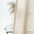 Melodieux Beige Semi Sheer Curtains 63 Inch Length for Bedroom Living Room, Farmhouse Linen Texture Light Filtering Home Office Shiny Sheer Drapes...