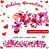 Janinka 6 Pcs Valentine's Day Tinsel Garland Total 39ft Red and White Heart Metallic Garland Decor Valentines Heart Twist Tinsel for Mantle Weddin...