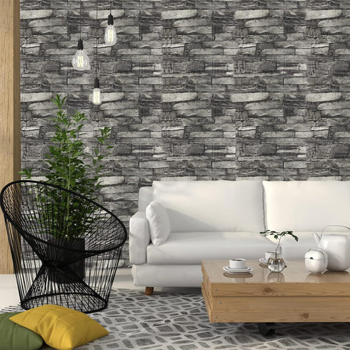 WAPANE 3D Brick Peel and Stick Wallpaper, 3D Wall Panels Self Adhesive, Removable Wallpaper Waterproof PE Foam Paintable,for Bedroom/Living Room/K...