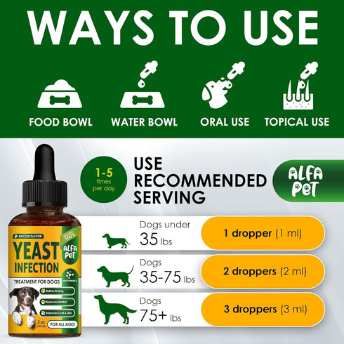 Natural Yeast Infection Treatment for Dogs • Itch Relief • Dog Allergy Relief • Inflammation Relief • Dog Ear Infection • Yeast Infection Treatmen...