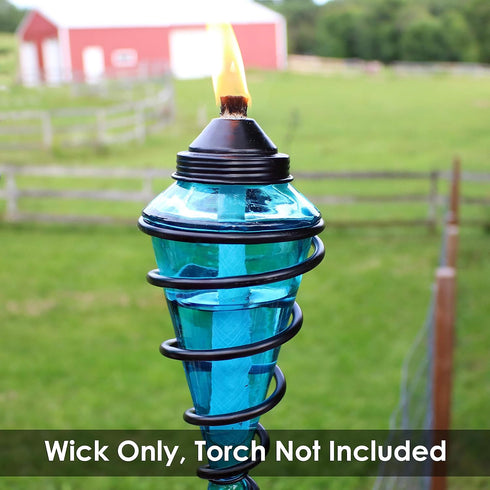 Sunnydaze Replacement Fiberglass Wicks for Outdoor Tiki Torches and Lamps, Set of 16...