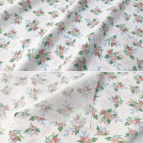 8pcs 18 x 22inches (46x56cm) Floral Cotton Fabric Small Flower Pattern Pre-Cut Quilt Squares Fat Quarters Fabric Bundles for Sewing and Quilting...