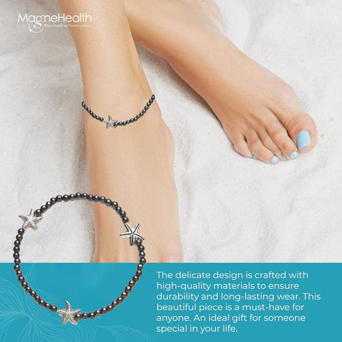 Starfish Anklet Magnetic Jewelry for Men and Women, Summer Beach Accessory, Premium Quality Magnets, Magnetic Anklet, Unisex Gift for Teens and Ad...
