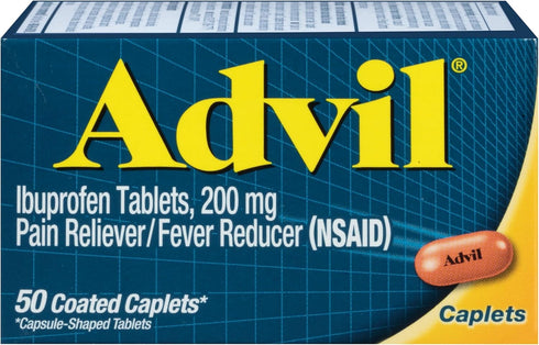 Advil Pain Reliever and Fever Reducer, Pain Relief Medicine with Ibuprofen 200mg for Headache, Backache, Menstrual Pain and Joint Pain Relief - 50...
