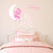 Fairy Wall Decal, I Love You to The Moon and Back, Fairy Wall Sticker for Girl, Kids Bedroom Wall Decals, Nursery Decor(A19) (Soft Pink,White)...