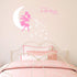 Fairy Wall Decal, I Love You to The Moon and Back, Fairy Wall Sticker for Girl, Kids Bedroom Wall Decals, Nursery Decor(A19) (Soft Pink,White)...