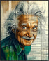 Posterizer 1 pcs-illustration of Albert Einstein on vintage book page-Vintage Art-Teachers & Classrooms-School and classroom art- unframed wall ar...