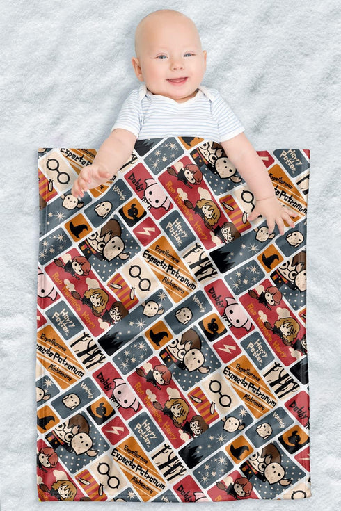 Harry Potter Lightweight Baby Blanket, 30"X40", Cute Chibi Pattern Unisex for Infants Girls & Boys...