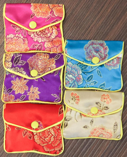 OceeK Travel Jewelry Case and Organizer,Jewelry Silk Purse Pouch Gift Case,for Women Teen Girl Gifts,Color,12 Pack...