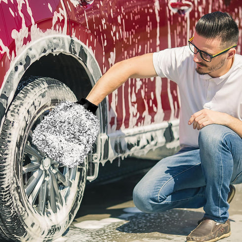 TAKAVU Microfiber Cleaning Mitt, 2 Pack Premium Cyclone Car Washing Gloves, Scratch-Free Lint-Free Wash Mitts, Holds Tons of Sudsy Water for Effec...