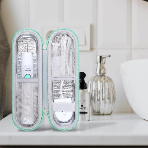 khanka Hard Electric Toothbrush Travel Case with 2 Pack Toothpaste Cap, Compatible with Philips Sonicare ProtectiveClean 4100 5100 5300 6100 6500,...