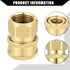 Pressure Washer Coupler/Outer Washer Gun Adapter Universal for Car/Durable Brass 1/2" 19mm ID / 1 Pcs Copper Tone...