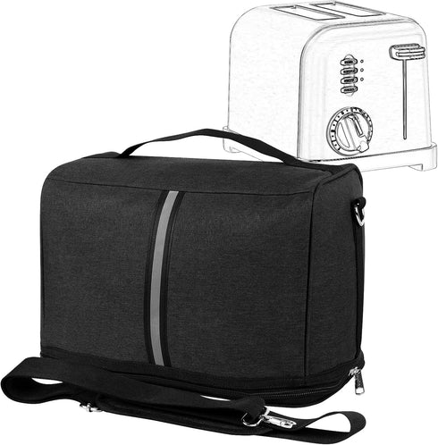 Toaster Portable Storage Bag Compatible with Most 2-slice Toasters, Toaster Portable Storage Bag with zipper for Most 2-slice Toasters and Extra A...