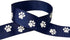 Paw Prints Ribbon for Crafts Grosgrain Ribbon for Gift Wrapping, Cheer Bows (10yd-(2x5yd) 7/8" White Paw, Navy)...