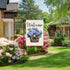 Floral Garden Flag 12x18 Inch, Blue Hydrangea Fower Garden Flag Small Vertical Double Sided Welcome Yard Flag Decorative Flag for Outside...
