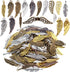 Aylifu 100 Pieces Mixed Colors alloy Angel Feather Wings Charms Pendants Jewelry Findings for DIY Necklace Bracelet...