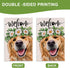 Welcome Spring Dog Golden Retriever Decorative Garden Flag, Puppy Yard Outside Decorations, Summer Farmhouse Outdoor Small Home Decor Double Sided...
