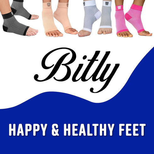 Bitly Plantar Fasciitis Socks for Women & Men - Best Foot & Ankle Compression Sleeve, Brace for Everyday Use - Provides Arch Support & Heel Pain R...