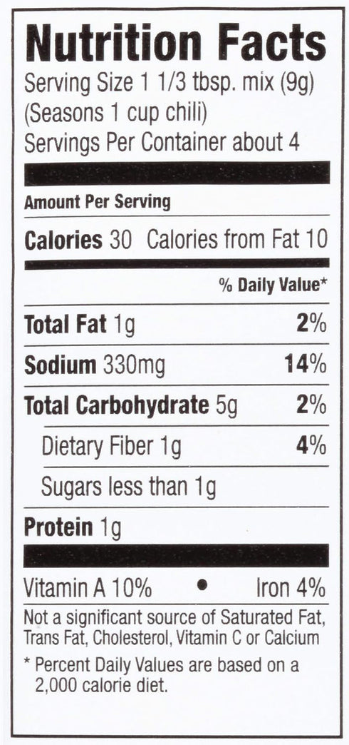 McCormick Hot Chili Seasoning Mix, 1.25 oz (Pack of 12)...