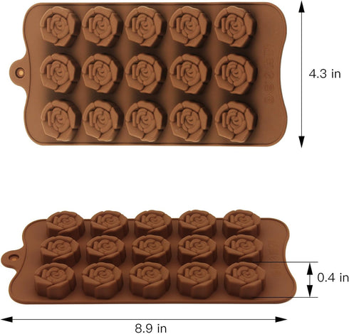 homEdge Truffle Mold, Set of 4 Packs Food Grade Non-Stick Silicone Jelly Chocolate Candy Ice Molds...
