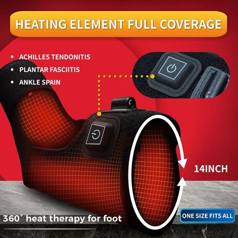 CREATRILL Heated Achilles Tendonitis/Plantar Fasciitis Foot Ankle Wrap With 3 Level Controller, Pad for moist heat Therapy, injuries Pain Relief f...