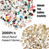 CellLuck 200Pcs Mixed Gold Plated Enamel Charms for Jewelry Making - Also Includes 52Pcs Letter Pendants, 400Pcs Jump Rings and 100Pcs Lobster Cla...