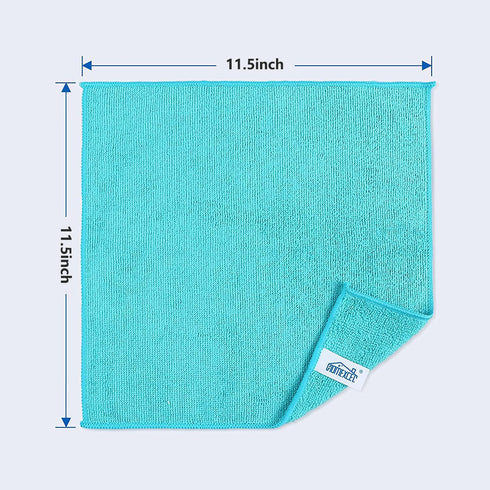 HOMEXCEL Microfiber Cleaning Cloth,8 Pack Cleaning Rag,Cleaning Towels with 4 Color Assorted,11.5"X11.5"(Green/Blue/Yellow/Pink)...