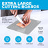 Extra Thick Flexible Cutting Mat Set With Food Icons & "EZ-Grip" Back (Set Of 4 Mats) - Flexible Cutting Boards for Kitchen - Flexible Plastic Cut...